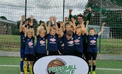 Sommer-Camp der Fussballschule Grenzland in Dormagen-Nievenheim mit 66 Kids